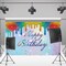 Happy Birthday Banner Backdrop Decorations with 70.8"X43.3", Happy Birthday Dripping Glitter Shinning Diamond Banner Sign Photography Background